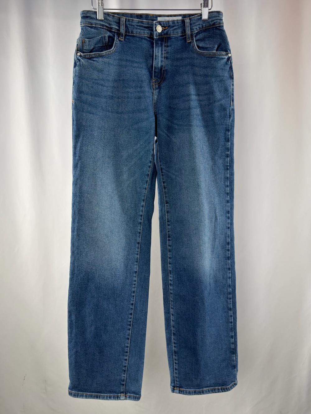 Noisy May Yolanda Straight Fit Wide Leg Jeans in Blue Size 29 x 32